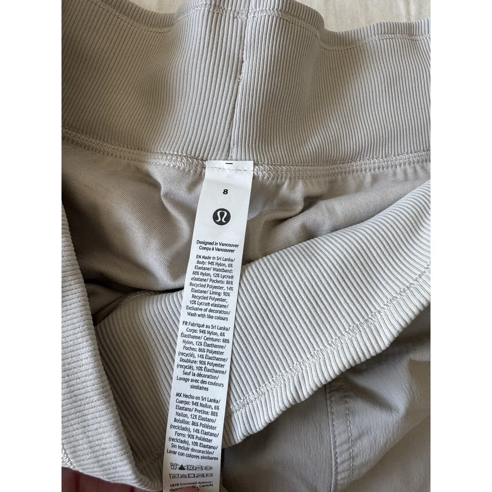 Lululemon Dance Studio Mid-Rise Jogger Sz 8 Full Length Dove Gray Lined NWOT